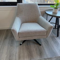 Gray West Elm Swivel Chair