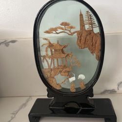Chinese cork diorama. Measurements In pictures