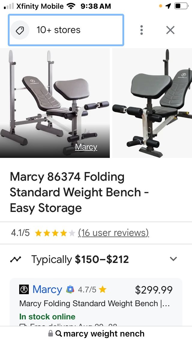 MARCY Weight bench $175 OBO