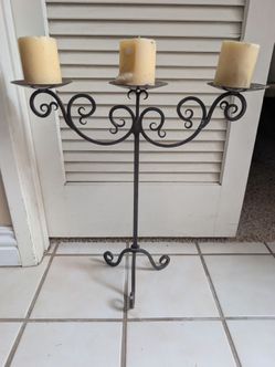 Wrought iron candelabras