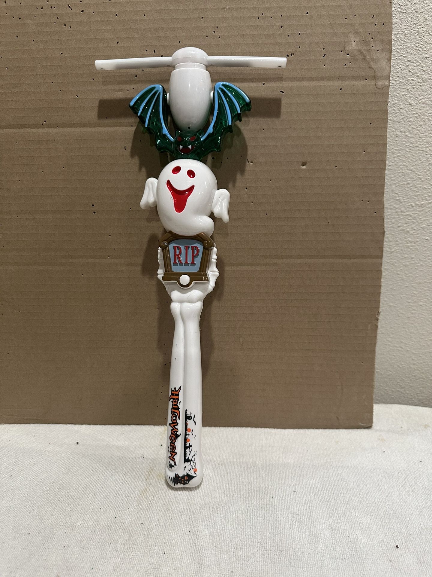 Halloween Led Pumpkin Windmill Wand Light Up With Sounds With Initials. Rest In Peace.