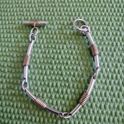 beautiful bracelet in silver and bronze 