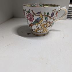 Vintage Grosvenor China England Tea Cup Asian Floral & Birds