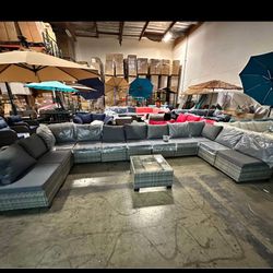 (No Assemble Require!!)New 12 pcs Wicker Patio Furniture Sectional Sofa Set