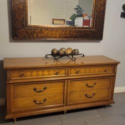 BEAUTIFUL SOLID WOOD MCM  LONG DRESSER 