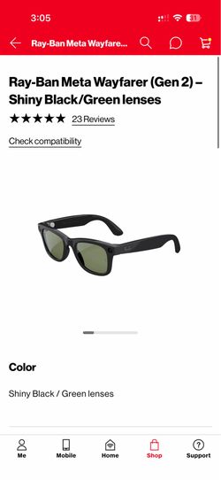 Meta Wayfare Glasses gen 2 size Large