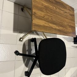Small Table & Stool With Wheels 
