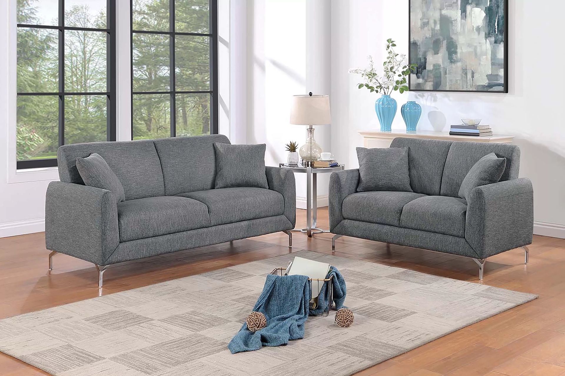 Brand New Comfy Modern Sofa Loveseat Set
