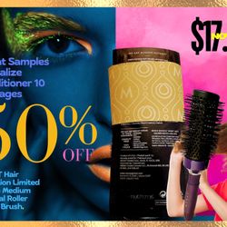 Monat 10 Samples Revitalise Conditioner + Thermal Roller Brush.