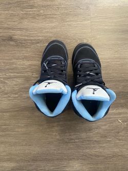 Black University Blue Jordan 5