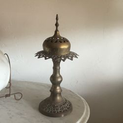 Vintage brass incense holder