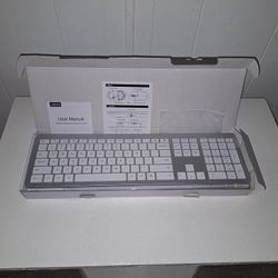 New Seenoa Wireless Keyboard Platinum and White