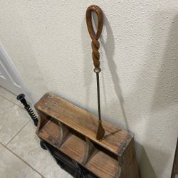 Vintage Solid, Brass Shoe Horn.