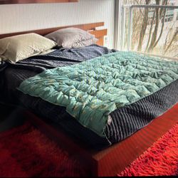 Ikea MALM queen bed w nightstand