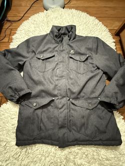 Vans Mens Coat Insulated Winter Cargo Jacket Gray Cold Weather Off The Wall extra large  Very good condition
