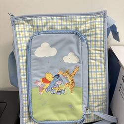 Vintage Disney Winnie the Pooh diaper bag Dolly Rare 6*9.5*11.5”   Removable pouch 5.5*9”
