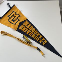 Pennant, Lanyard, And ID Card Holder Marquette University New