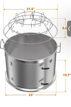 Stainless Steel Smoker Cooker with Hanging Hooks