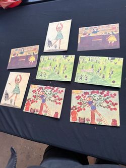Holocaust kids post card art lot