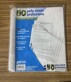 Plastic Sheet Protectors + or - 40