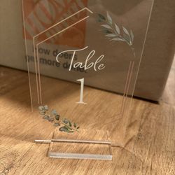 Table Numbers