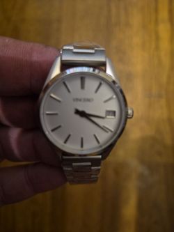 Silver Stainless Steel Dress Watch vincero rare watch