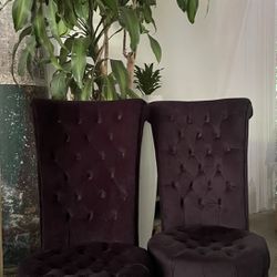 Velvet Slipper Chairs