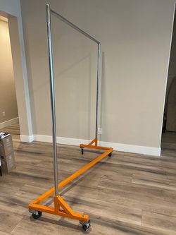 Rolling Z-Rack Clothes Hanger - Heavy Duty