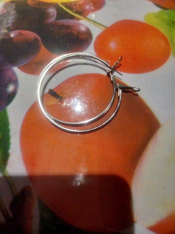 Silver Hoop Earrings 