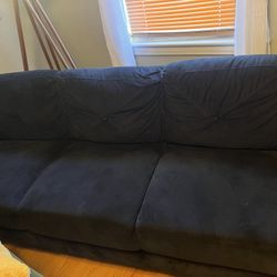 3 Seat Black Couch