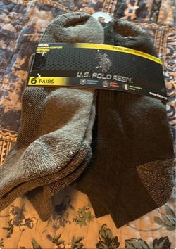 New 6 Pack Polo Socks with Tag