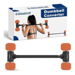 Dumbbell Barbell Converter for Home Gym, Adjustable to 200 lb Capacity