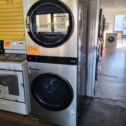 LG Studio WashTower Single Unit Front Load Washer 5.0 Cubic Feet  AND  Gas Dryer 7.4 Cubic Feet D7D