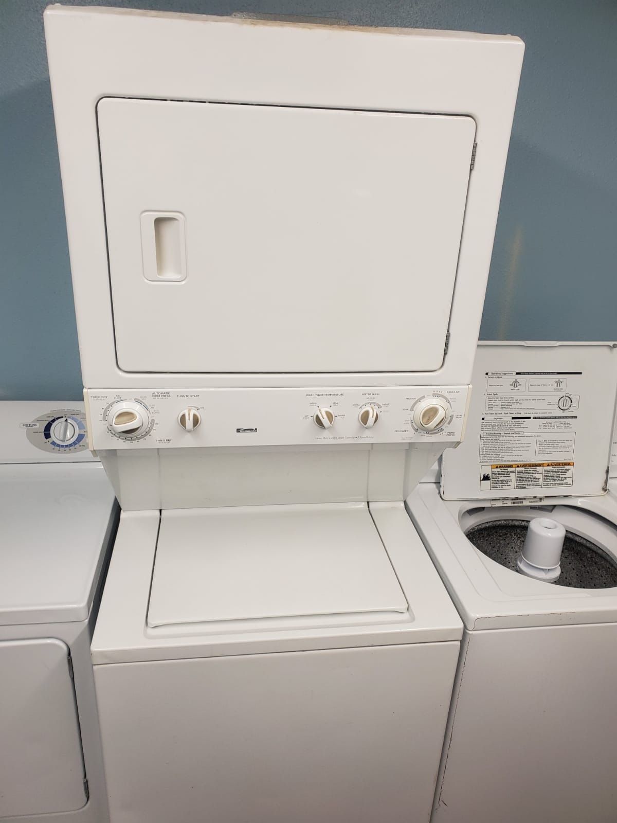 KENMORE STACKABLE WASHER AND ELECTRIC DRYER