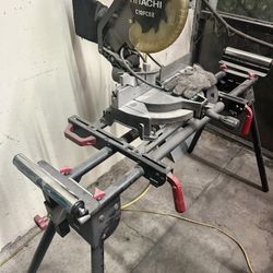 Hitachi Miter Saw w/Craftsman roller Stand