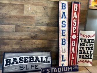 Baseball wall signs