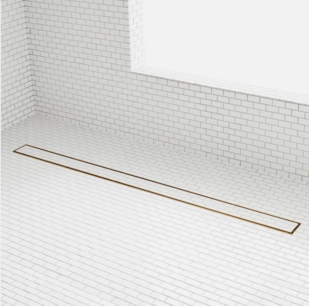 Signature Hardware 48in Tile-In Shower Drain POLISHED BRASS