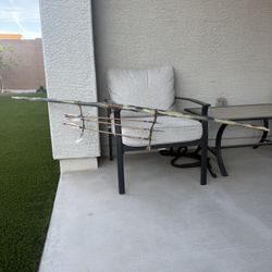 Handmade primitive spear with arrows – rustic / tribal style décor