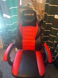 Bossin Gaming Chair Red & Black - Good Condition