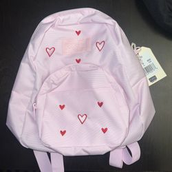Jansport Half Pint Miniature Backpack Pink Hearts