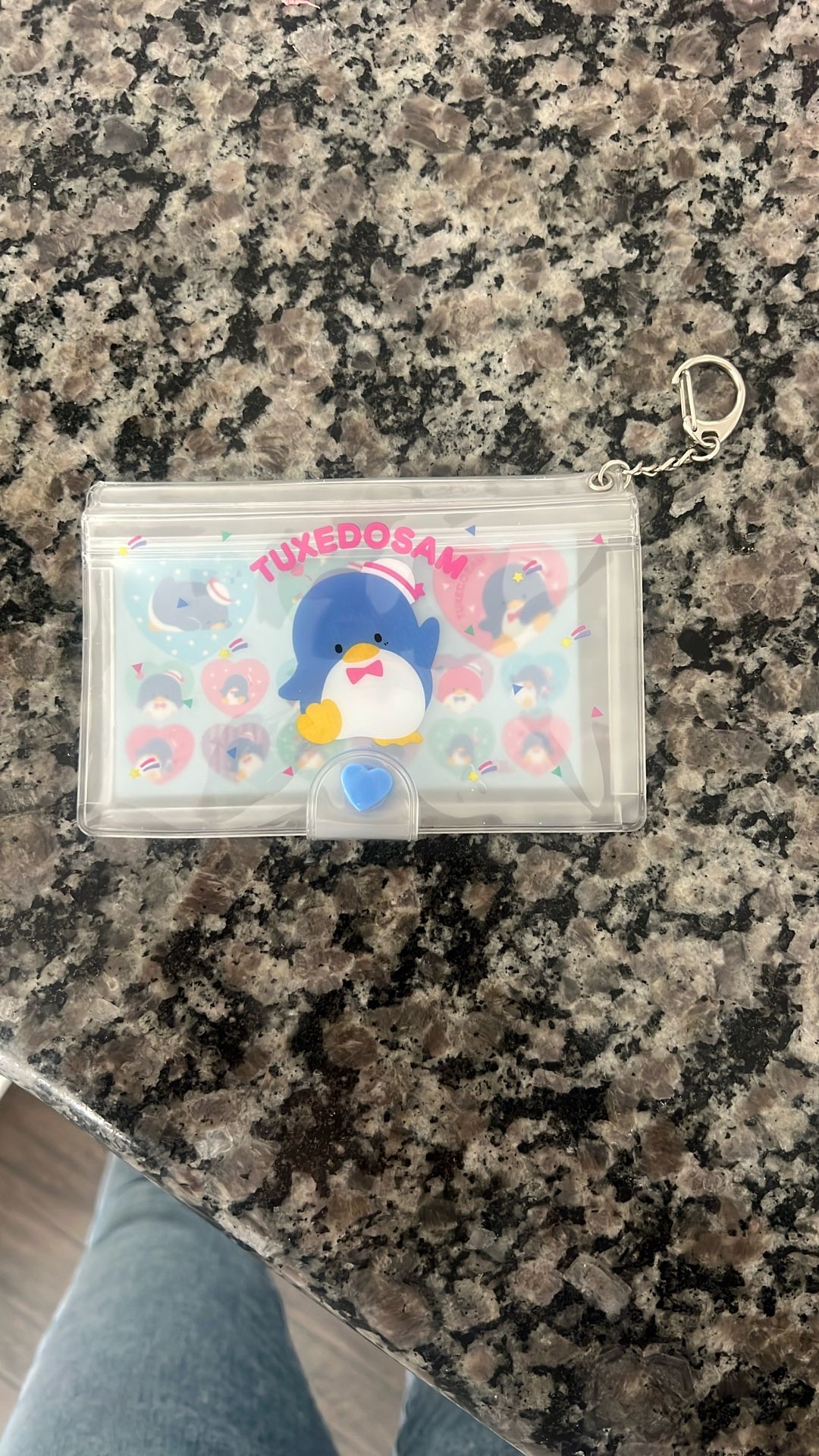 Tuxedo Sam Sanrio Clear Wallet Pouch With Key Chain