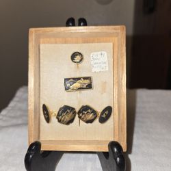 Nice old vintage Damascene cufflink set 