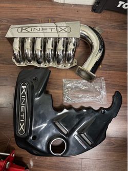 350z vq35de kinetix velocity manifold and kinetix engine cover