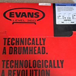 Evans Red Hydrolic Coated Snare Head 14 Inch