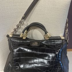 Coach Croc-Embossed Leather / shoulder Bag