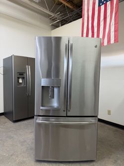 Ge 3 door  stainless steel counter-depth refrigerator