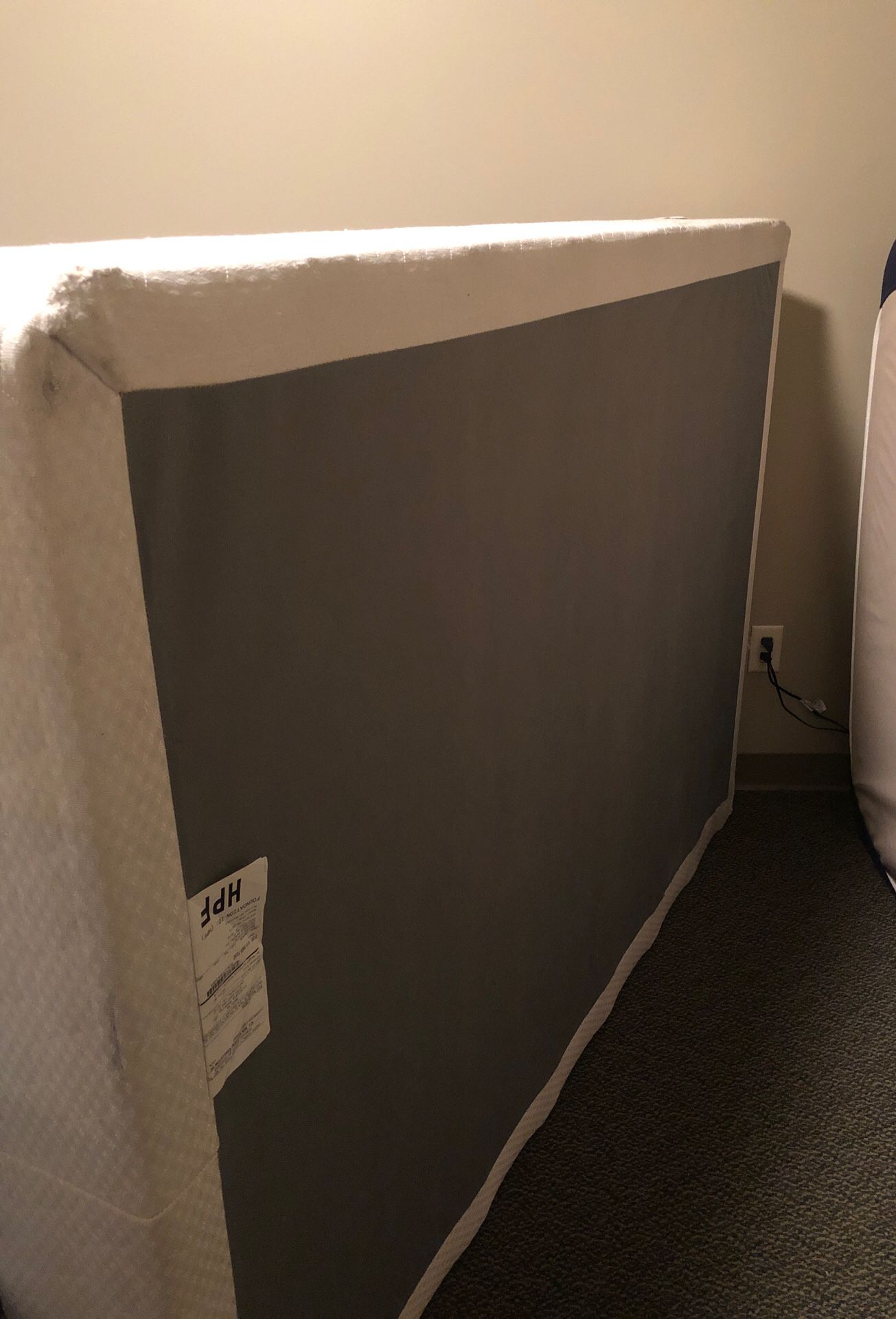 Full box spring w/ mattress, adjustable bed frame.