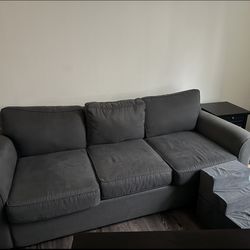 Grey fabric couch