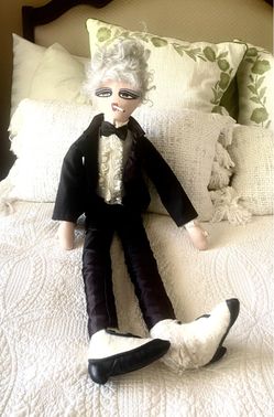 Vintage 1970s Happenings Cloth Doll in Tuxedo