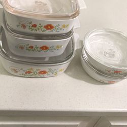 Local $99 Pickup  Vintage Square Corning 10 Pc Set 